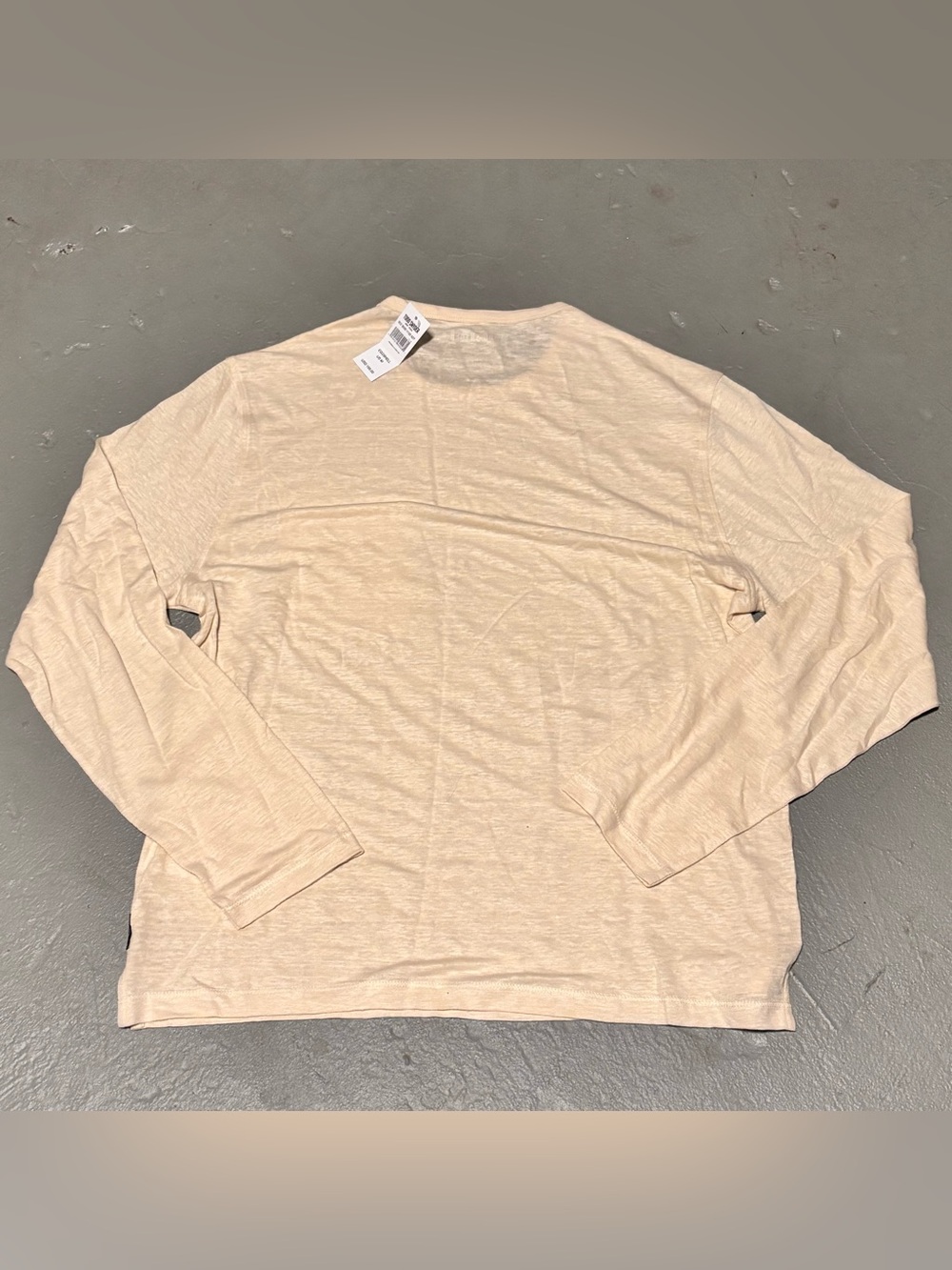 Todd Snyder New York Linen Jersey Tee Eggshell Long Sleeve Classic Mens M